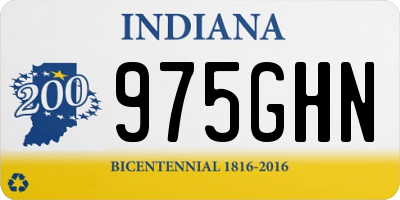 IN license plate 975GHN