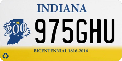 IN license plate 975GHU