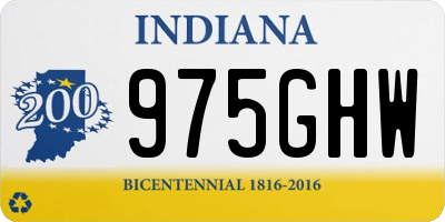 IN license plate 975GHW