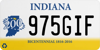 IN license plate 975GIF