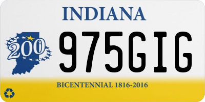 IN license plate 975GIG
