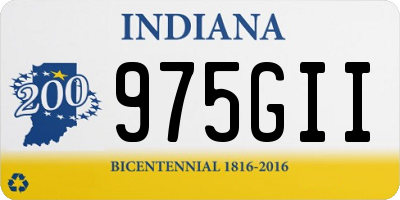 IN license plate 975GII