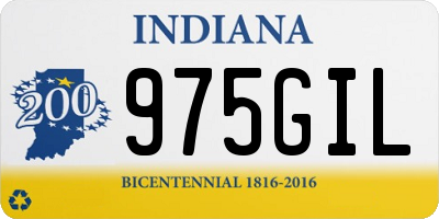 IN license plate 975GIL