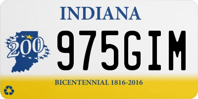 IN license plate 975GIM
