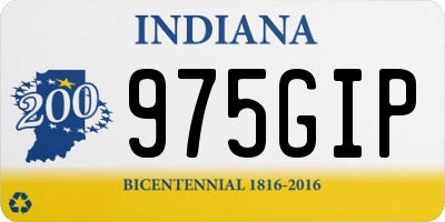 IN license plate 975GIP