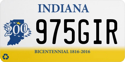 IN license plate 975GIR