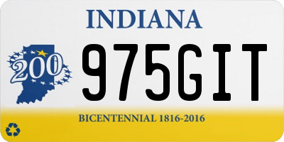 IN license plate 975GIT