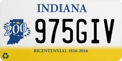 IN license plate 975GIV