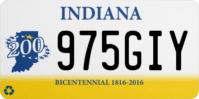 IN license plate 975GIY