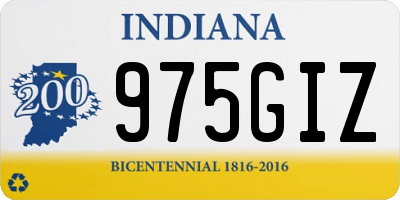 IN license plate 975GIZ