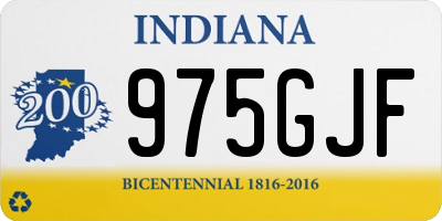 IN license plate 975GJF