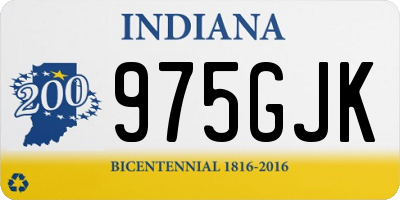 IN license plate 975GJK