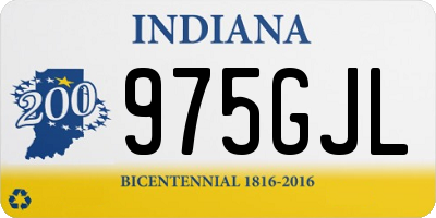 IN license plate 975GJL