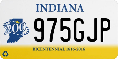 IN license plate 975GJP