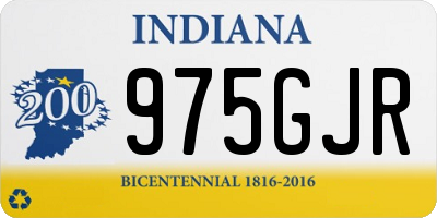 IN license plate 975GJR
