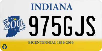IN license plate 975GJS