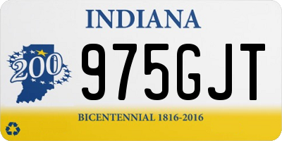 IN license plate 975GJT