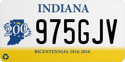 IN license plate 975GJV