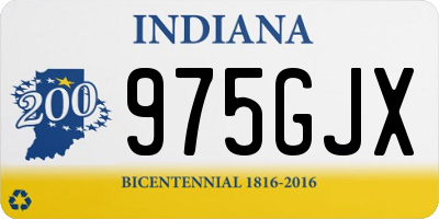 IN license plate 975GJX