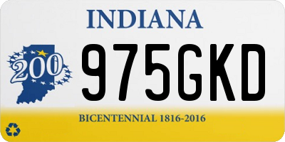 IN license plate 975GKD