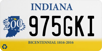 IN license plate 975GKI