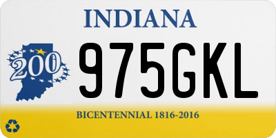 IN license plate 975GKL