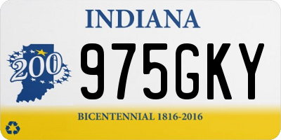IN license plate 975GKY
