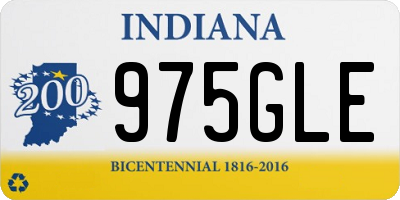 IN license plate 975GLE