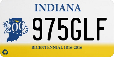 IN license plate 975GLF