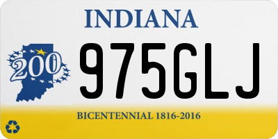 IN license plate 975GLJ