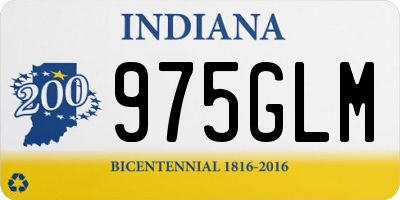 IN license plate 975GLM