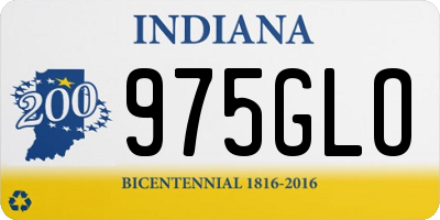 IN license plate 975GLO