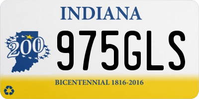 IN license plate 975GLS