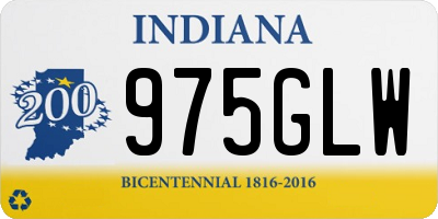 IN license plate 975GLW