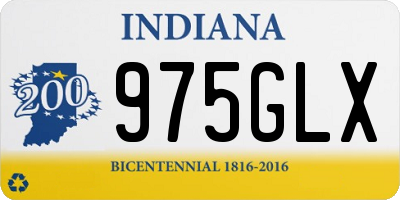 IN license plate 975GLX