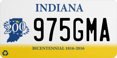 IN license plate 975GMA