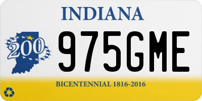IN license plate 975GME