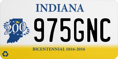 IN license plate 975GNC