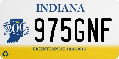 IN license plate 975GNF