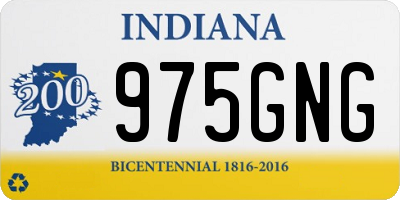 IN license plate 975GNG