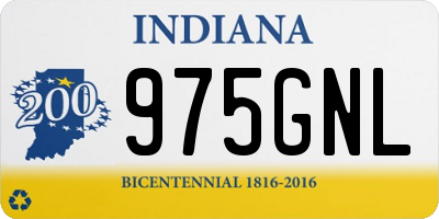 IN license plate 975GNL