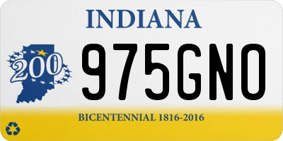 IN license plate 975GNO