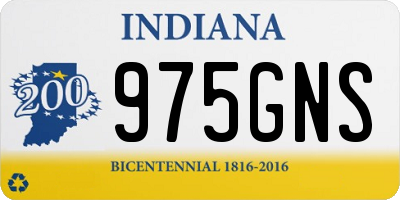 IN license plate 975GNS