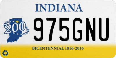 IN license plate 975GNU