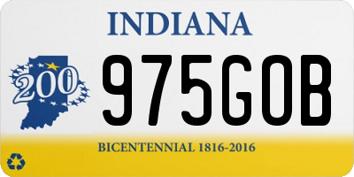 IN license plate 975GOB