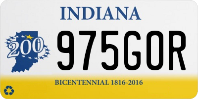 IN license plate 975GOR