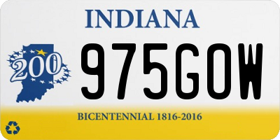 IN license plate 975GOW