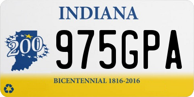 IN license plate 975GPA