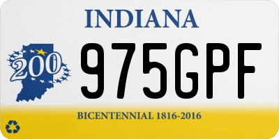IN license plate 975GPF