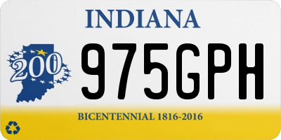 IN license plate 975GPH